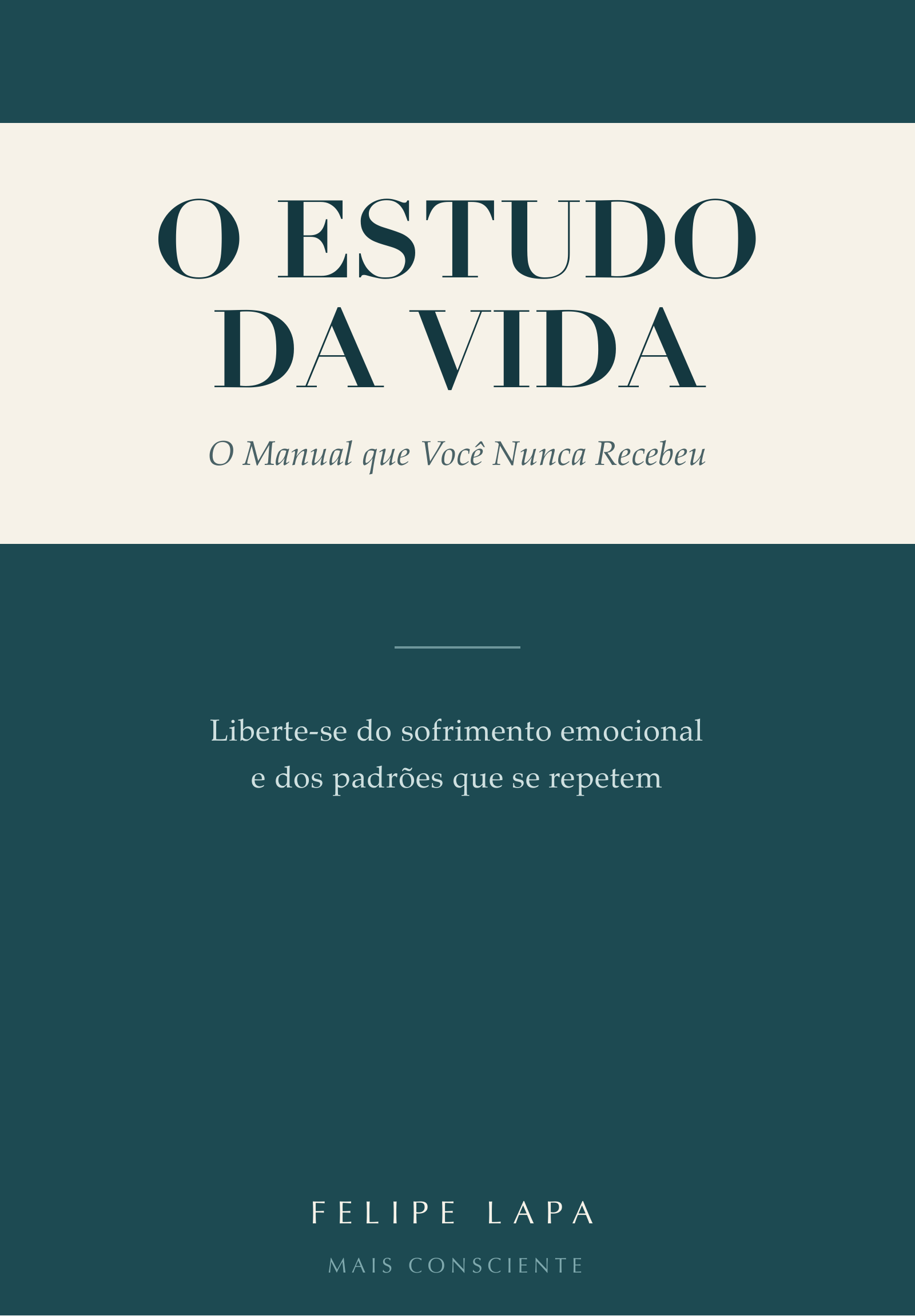 Capa de O Estudo da Vida, de Felipe Lapa